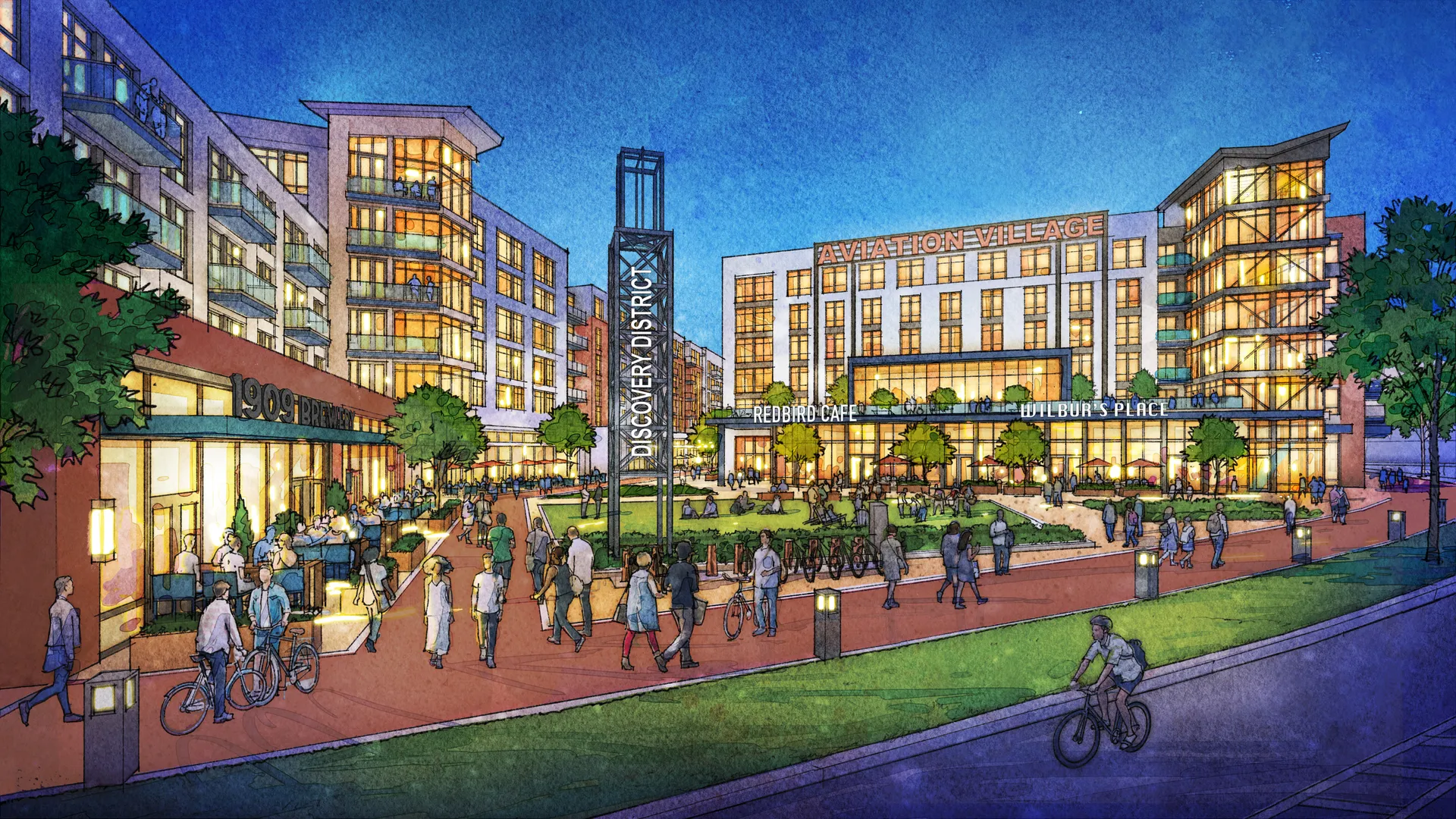 Rendering of Aviation Landing development in College Park.