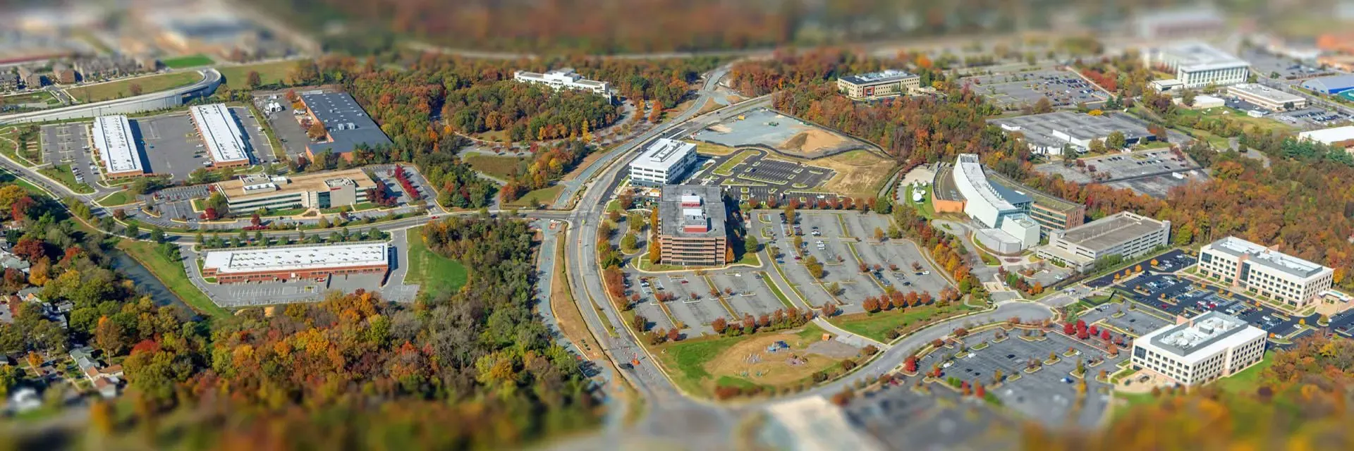 Aerial view of the Discovery District