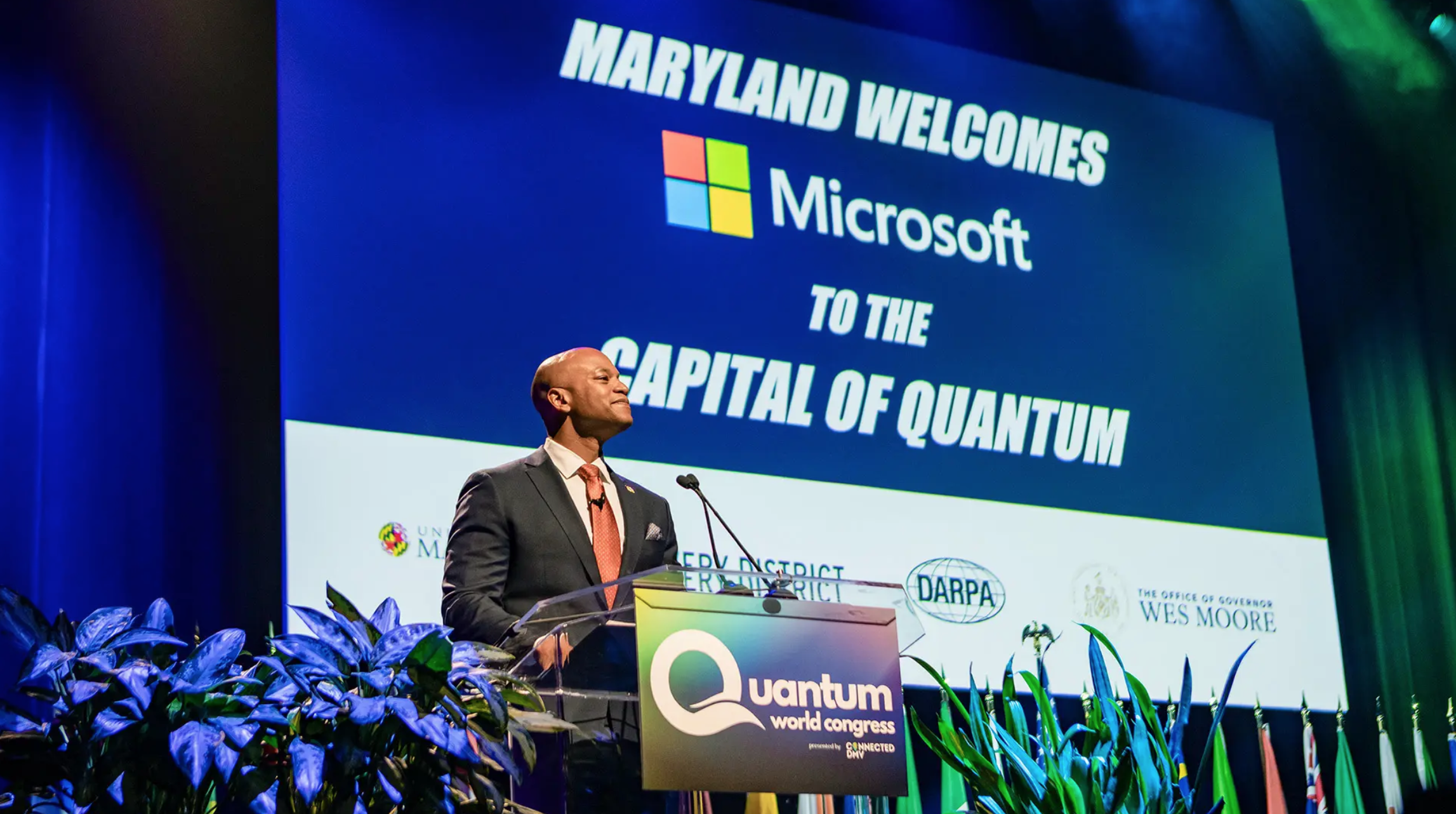 Governor Moore announcing Microsoft joining the Capital of Quantum.