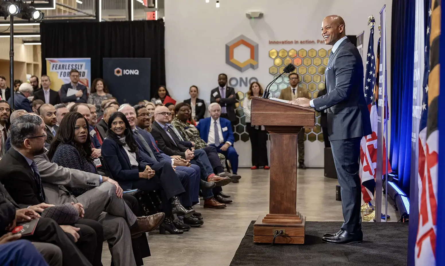 Maryland Governor Wes Moore announces "Capital of Quantum" Initiative at IonQ.