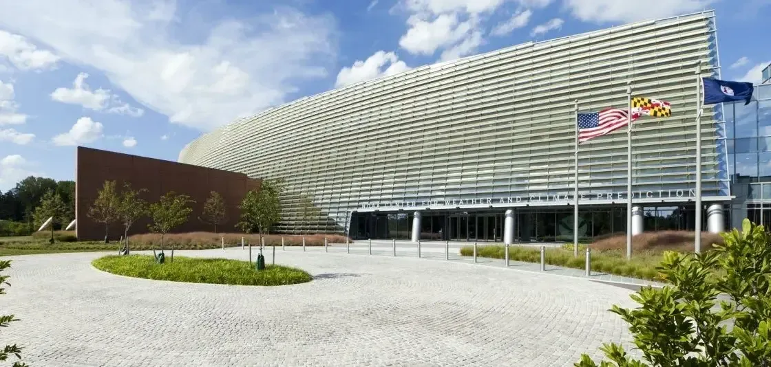 Exterior view of the NOAA building