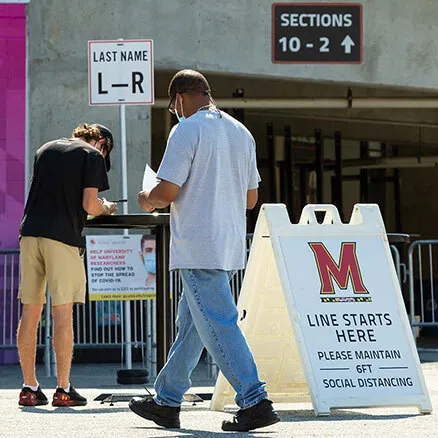 COVID testing station