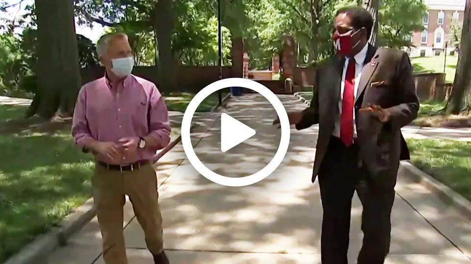 Screenshot of Today show interview with President Pines